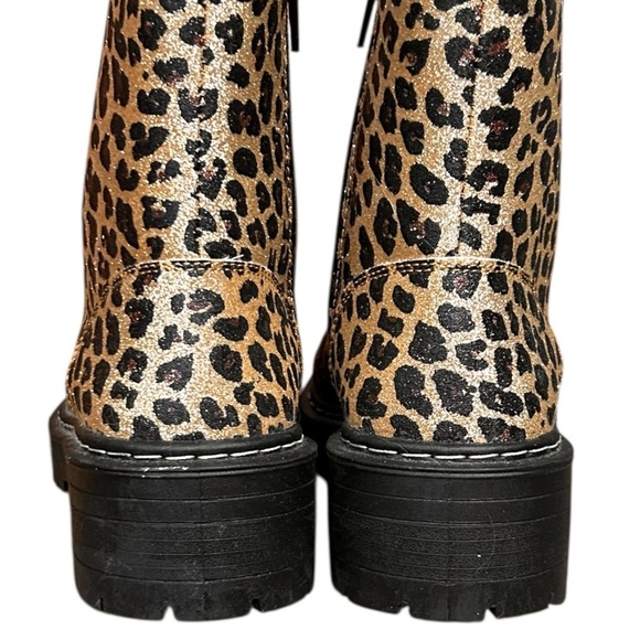 TRUE CRAFT Korri 3 Tan Leopard Glitz Combat Boot Lace Up & Zip WP00763 sz 6M - Picture 5 of 8